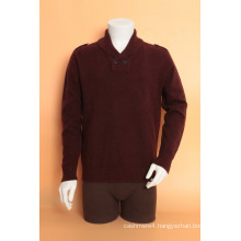 Yak Wool/Cashmere V Neck Pullover Long Sleeve Sweater/Garment/Clothing/Knitwear